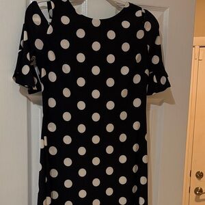 Tommy Hilfiger Black and White Polka Dot Mini Dress